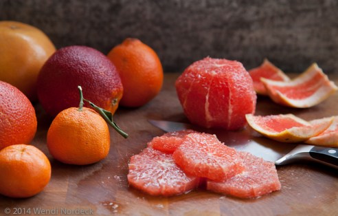 Cutting grapefruit for citrus salad from http://www.roux44.com