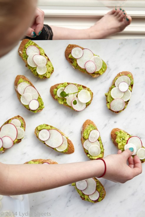 Radish toast from http://roux44.com