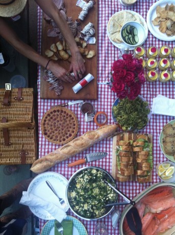 The first-ever gathering of the Portland Picnic Society. I brought cold poached Copper River salmon with garlic aioli. Photo by Jen Stevenson.