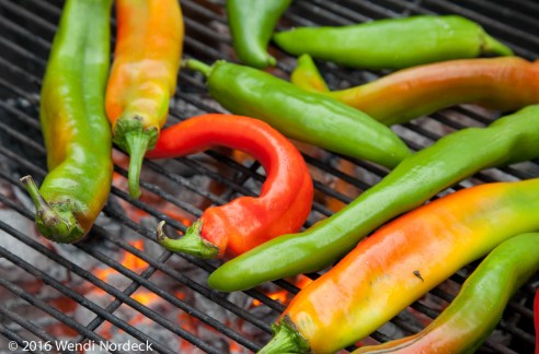 Roasting New Mexico green chile from http://roux44.com