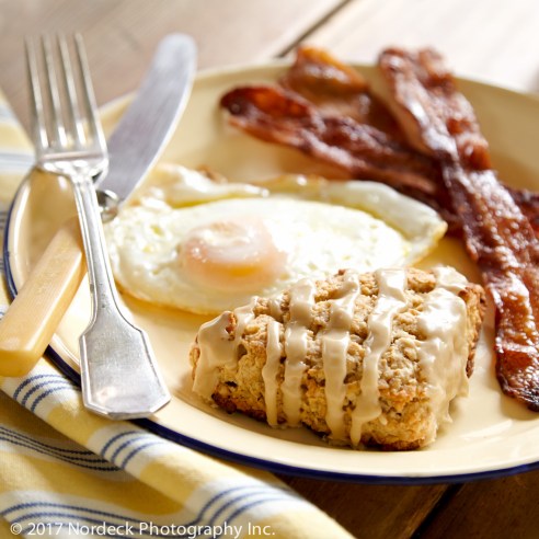 Oat scones and sheet bacon by http://roux44.com